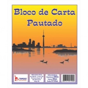 BLOCO DE CARTA PAUTADO COM 50 FOLHAS TAMOIO
