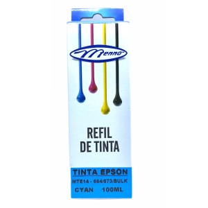 REFIL DE TINTA COMPATIVEL EPSON 664 673 CYAN 100ML MENNO