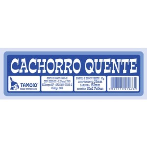 FICHA CACHORRO QUENTE 50X2 FOLHAS PCT C/ 10 BLOCOS TAMOIO