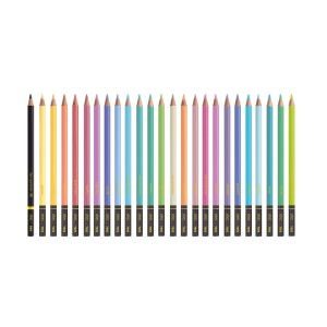 LÁPIS DE COR VIBES TONS PASTEL 24 CORES + LÁPIS PT 6B TRIS