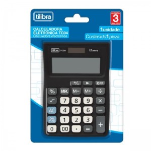 CALCULADORA DE BOLSO TC04 PRETO TILIBRA